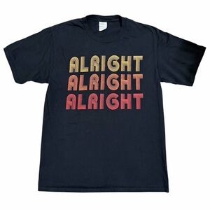 Alright Alright Alright Black Short Sleeve Graphic Tee
